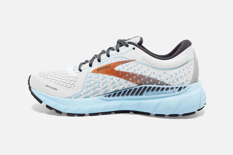 Brooks Adrenaline Gts 21 Road Loopschoenen Dames - Wit/Goud/Blauw - 308461JAU